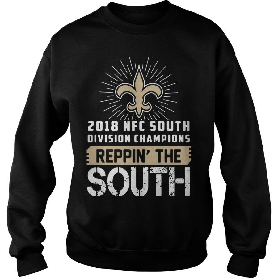 2018 NFC south division champions reppin’ the south New Orleans Saints sweater Sweatshirt