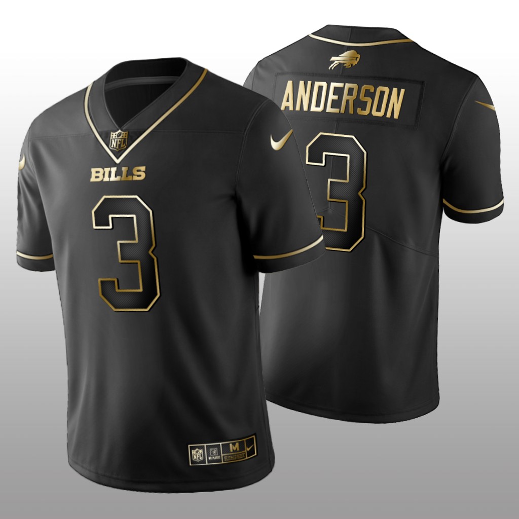 2019 Golden Edition Vapor Untouchable Limited Buffalo Bills #3 Derek Anderson Black Jersey – Men’s