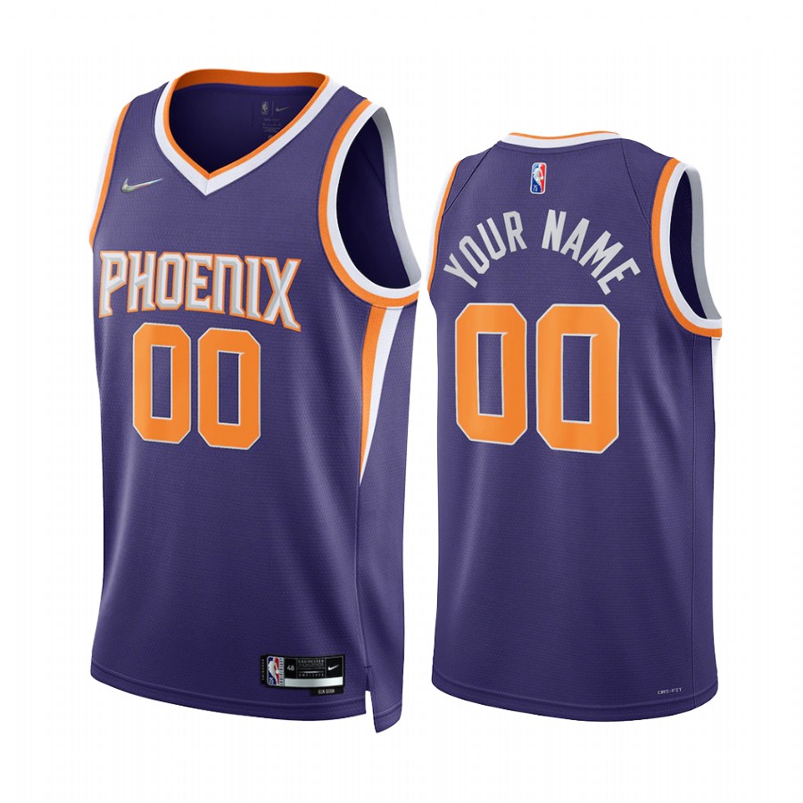 2022 Phoenix Suns Custom Purple Icon Edition #00 Jersey