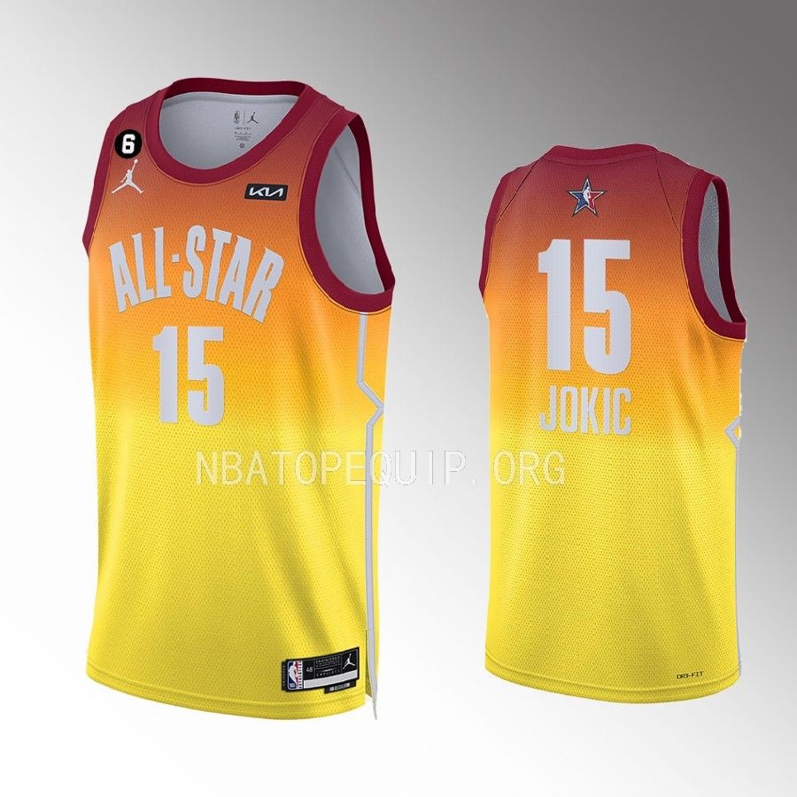 2023 NBA All-Star Nikola Jokic Denver Nuggets Red #15 Jersey Western Conference