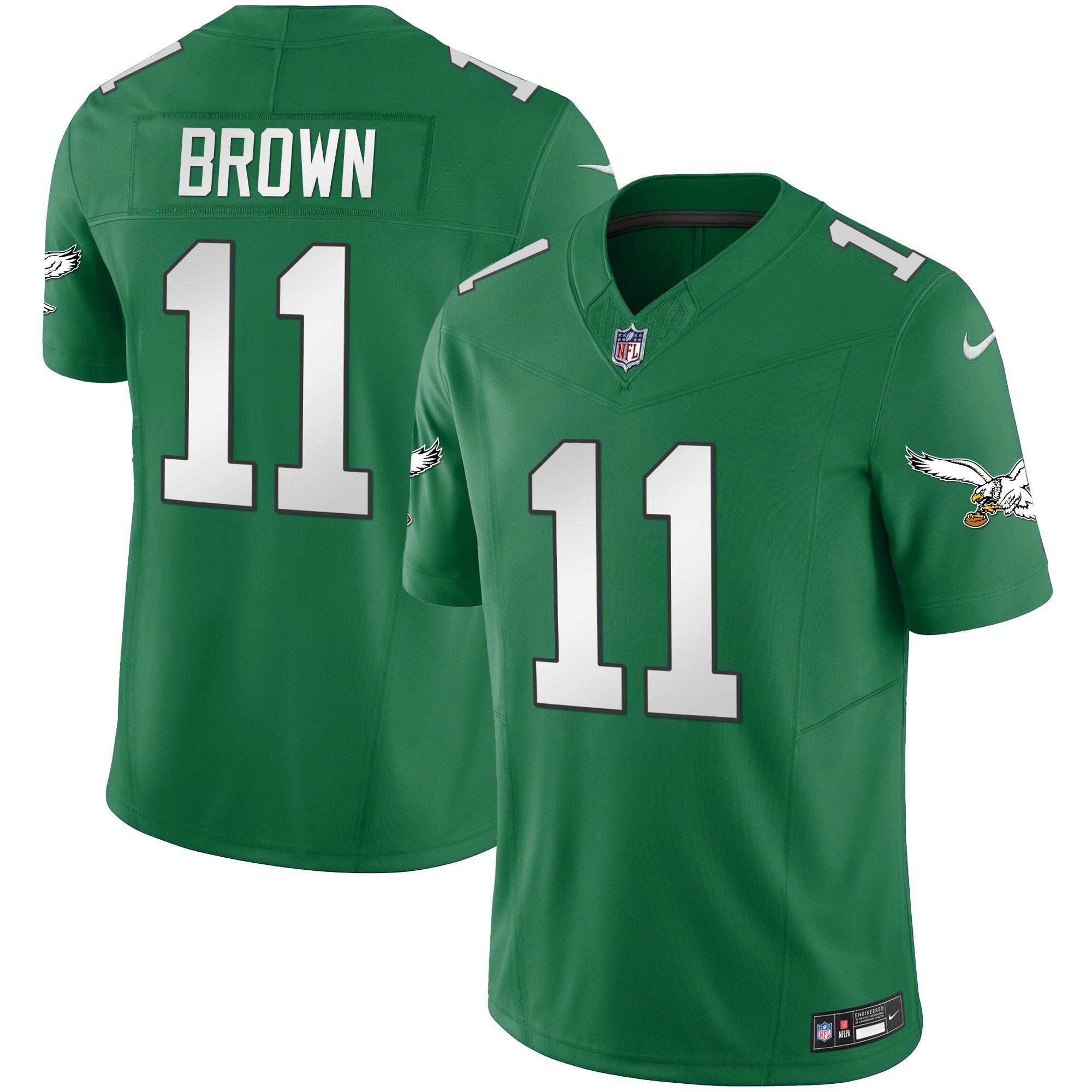 A.J. Brown Men's Philadelphia Eagles Kelly Green Vapor Limited Jersey - All Stitched