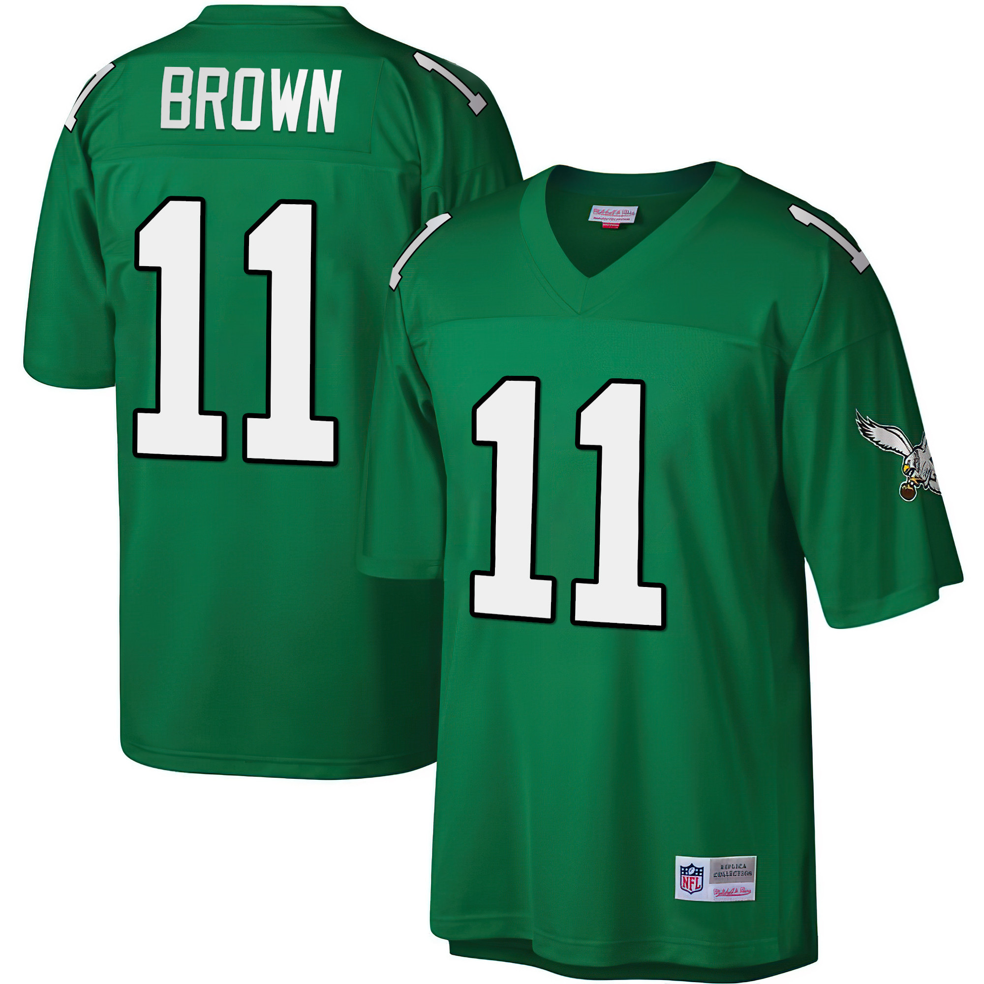 A.J. Brown Philadelphia Eagles Big & Tall 1990 Retired Kelly Green Jersey - All Stitched