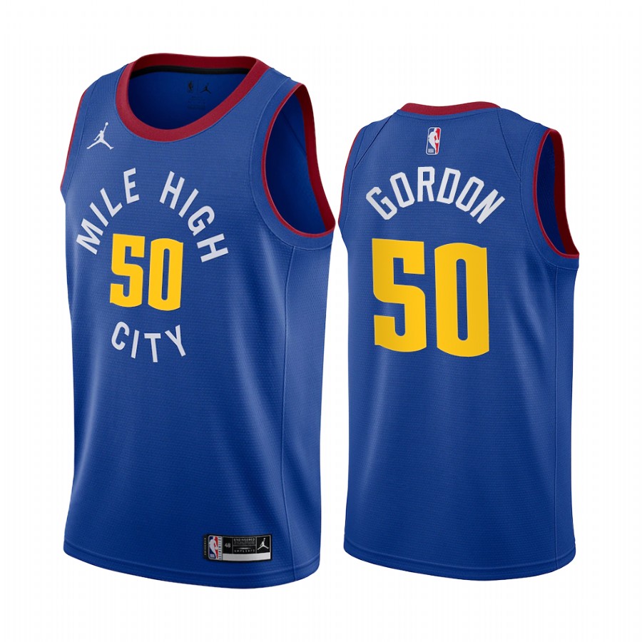 Aaron Gordon Denver Nuggets Blue Statement Edition 2021 Trade Jersey