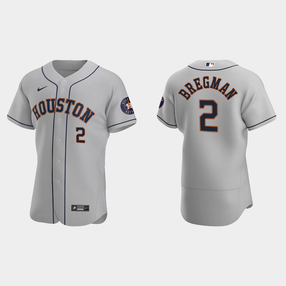 Alex Bregman #2 Houston Astros Gray 2020 Road Jersey