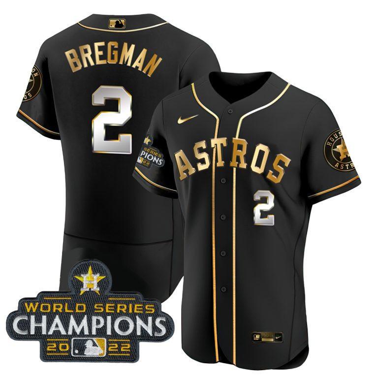 Alex Bregman Women's Houston Astros 2022 World Series Champions Player Flex Black Jersey - All Stitched