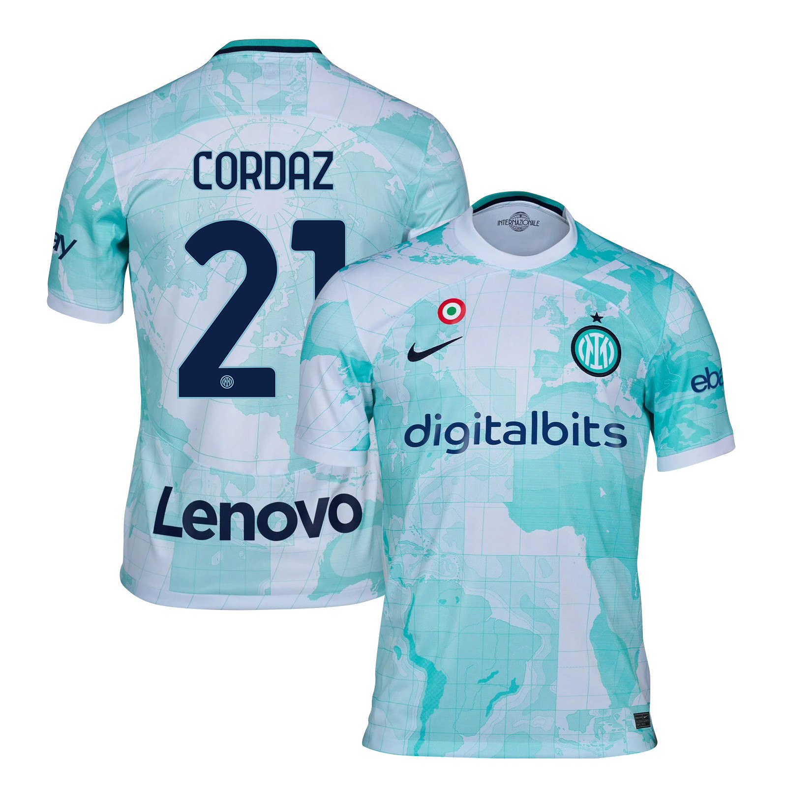 Alex Cordaz 21 Inter Milan 2022/23 Away Men Soccer Jersey – Light Green