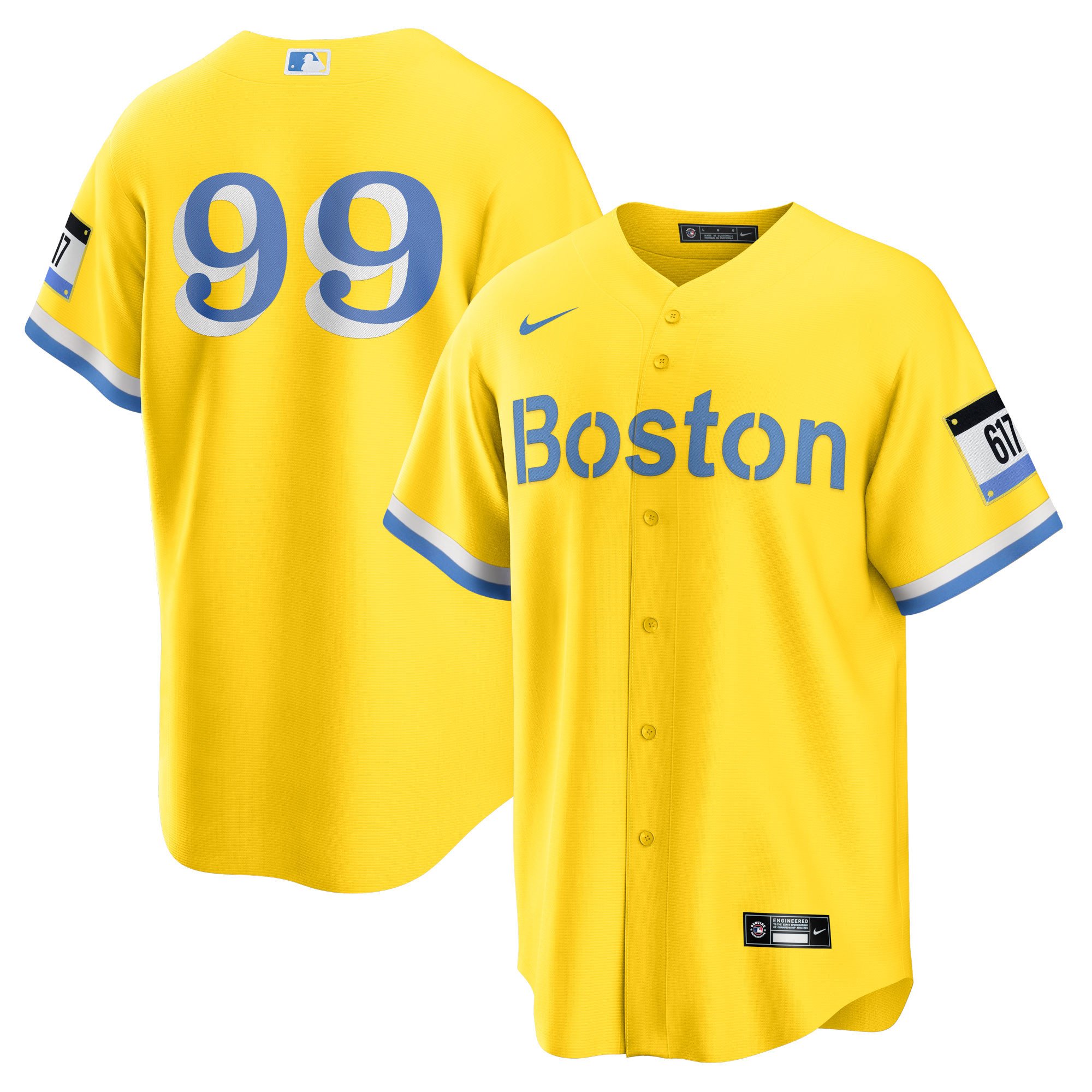 Alex Verdugo Boston Red Sox Nike 2021 City Connect  Player Stitched Jersey – Gold