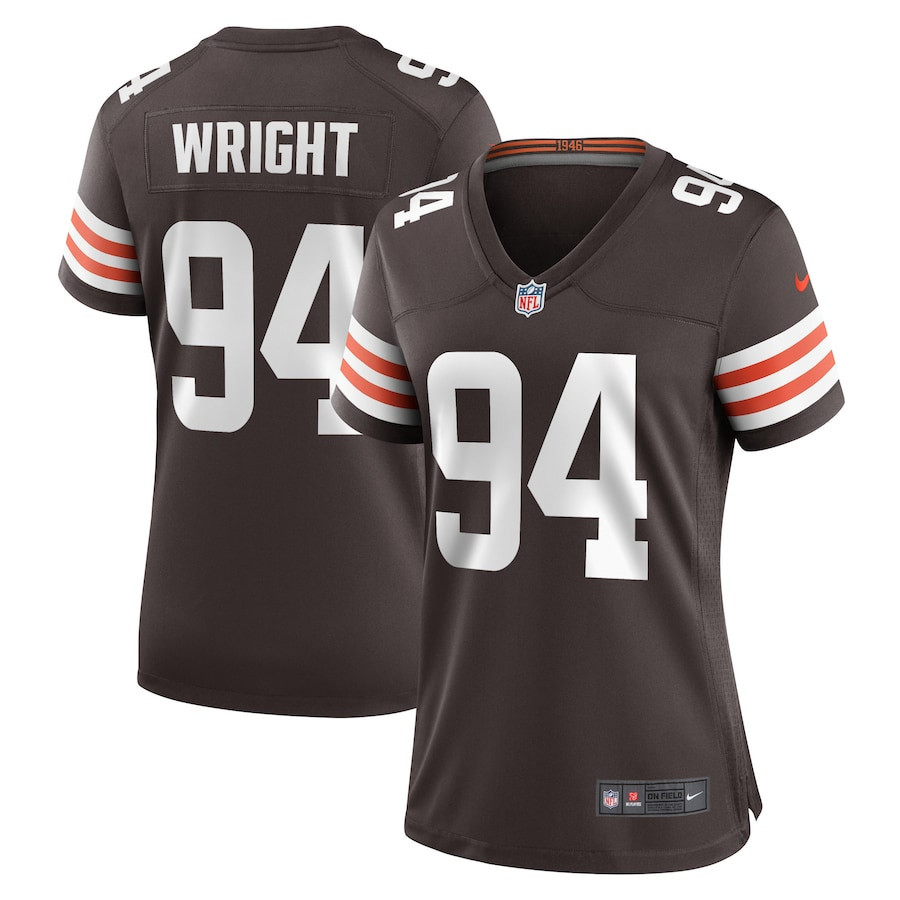 Alex Wright Cleveland Browns Women’s Stitched Jersey – Brown