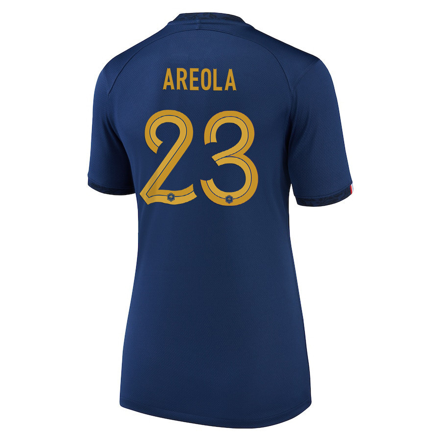 Alphonse Areola 23 France National Team 2022-23 Qatar World Cup – Home Women Soccer Jersey, Midnight Navy