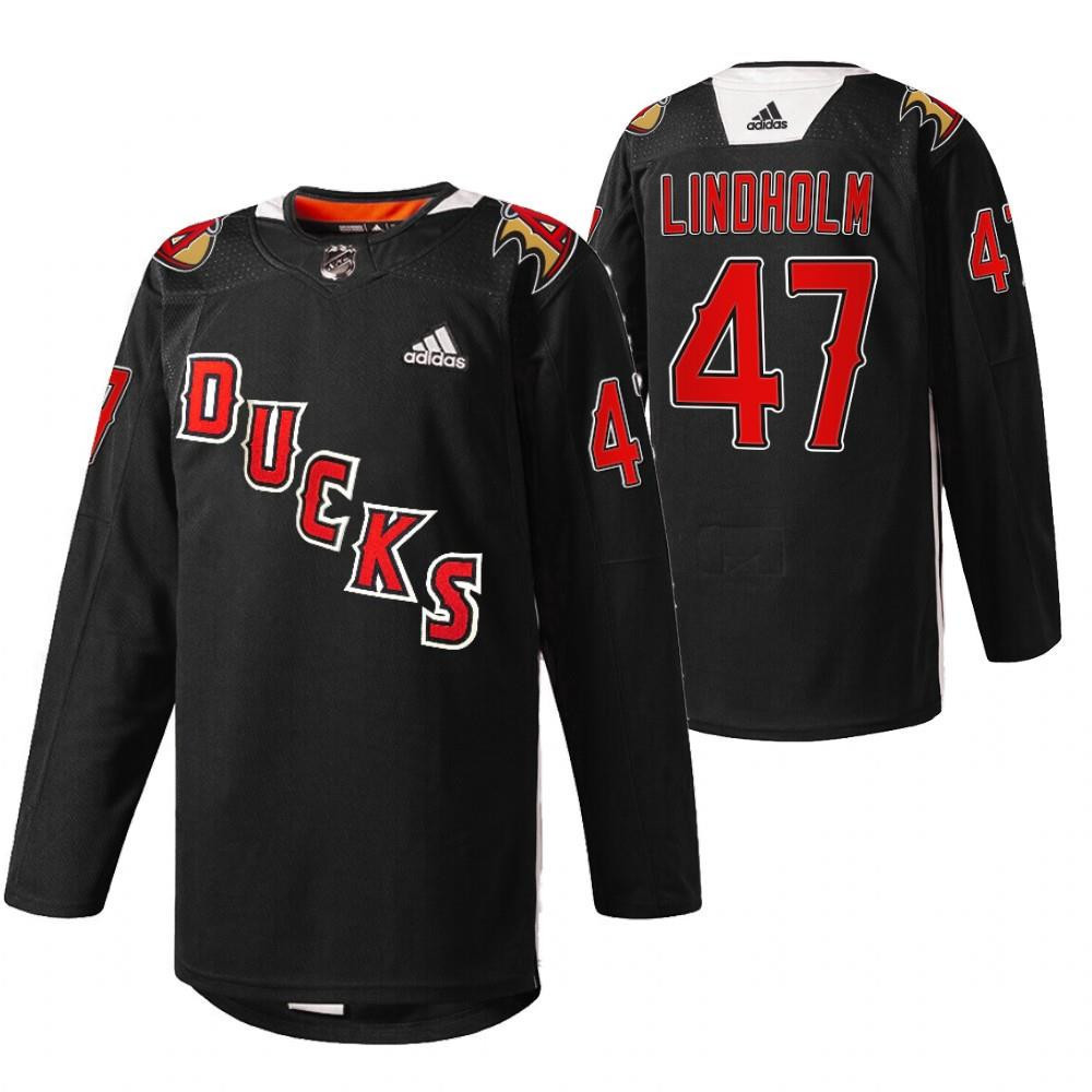 Anaheim Ducks Hampus Lindholm 2022 Angels Night Black 47 Stitched Jersey Practice Stitched Jersey