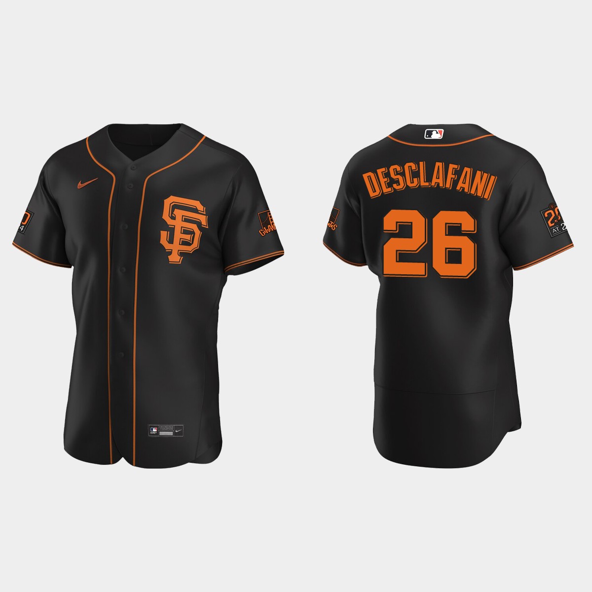 Anthony DeSclafani #26 San Francisco Giants Alternate Jersey – Black