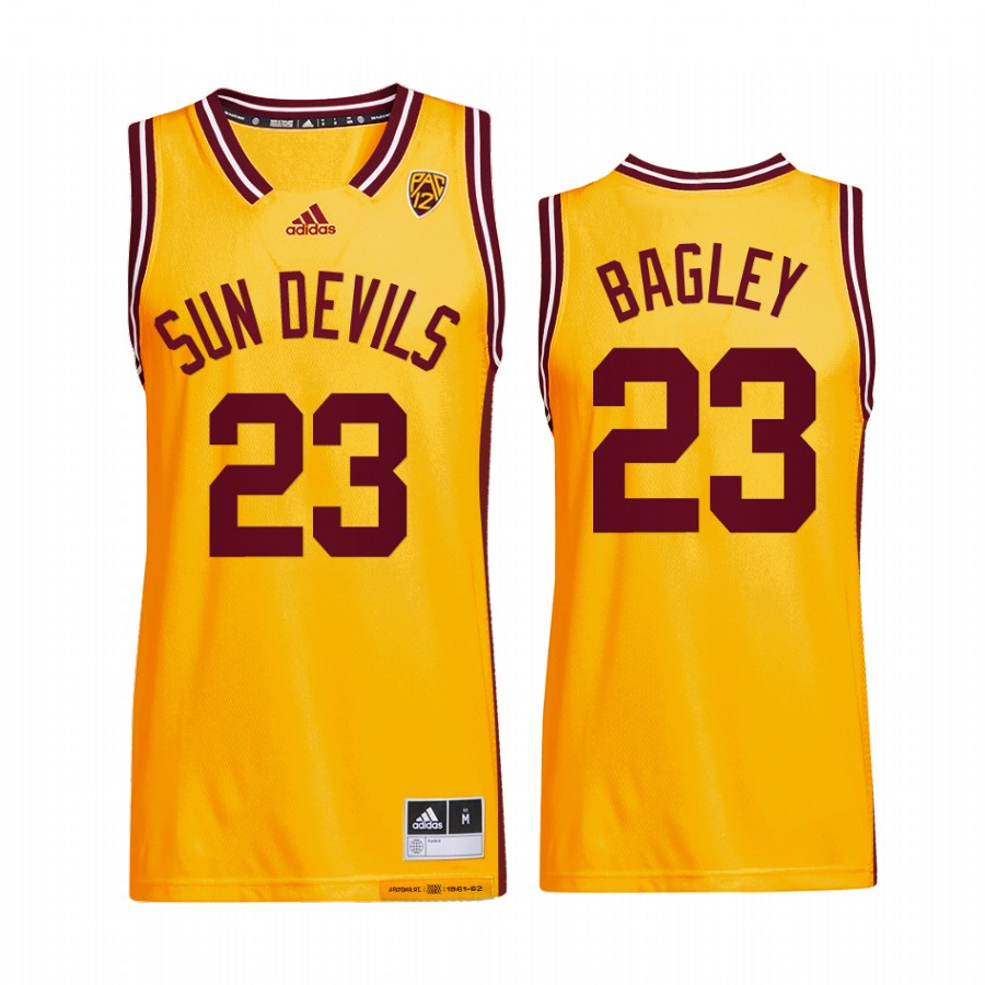 Arizona State Sun Devils Marcus Bagley Jersey 2022 Reverse Retro Gold College Uniform