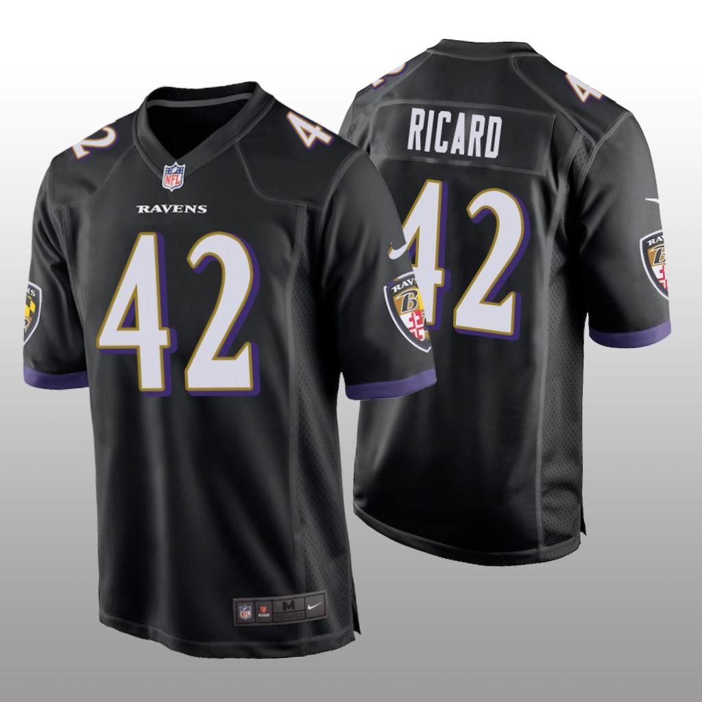 Baltimore Ravens #42 Black Men’s Patrick Ricard Game Jersey