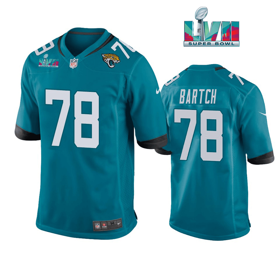Ben Bartch 78 Jacksonville Jaguars Super Bowl LVII Super Bowl LVII Teal Men Game Stitched Jersey