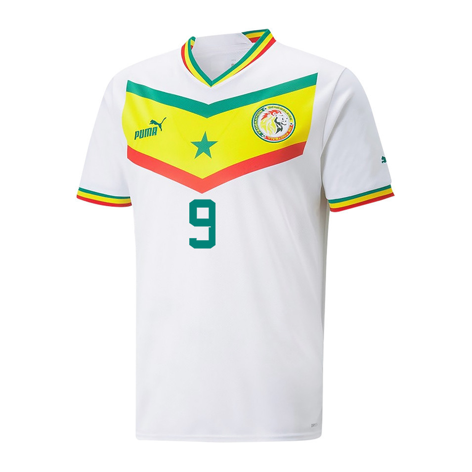 Boulaye Dia 9 FIFA World Cup Qatar 2022 Patch Senegal National Team- Home Men Soccer Jersey