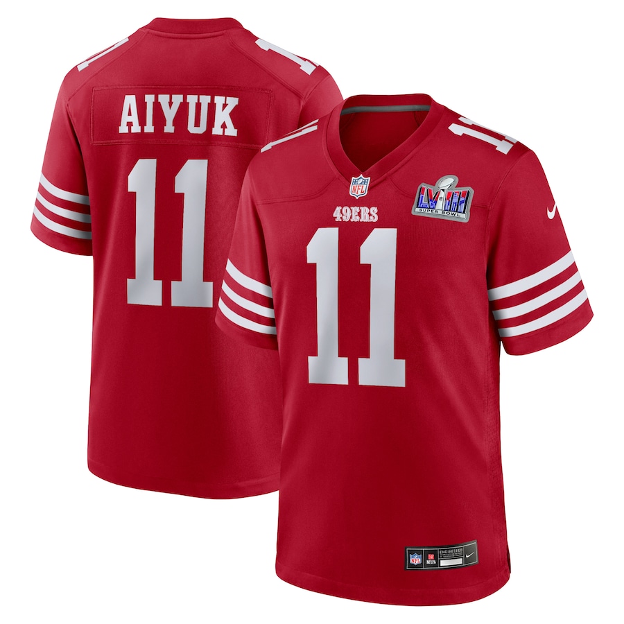 Brandon Aiyuk San Francisco 49ers Super Bowl LVIII Game Jersey – Scarlet