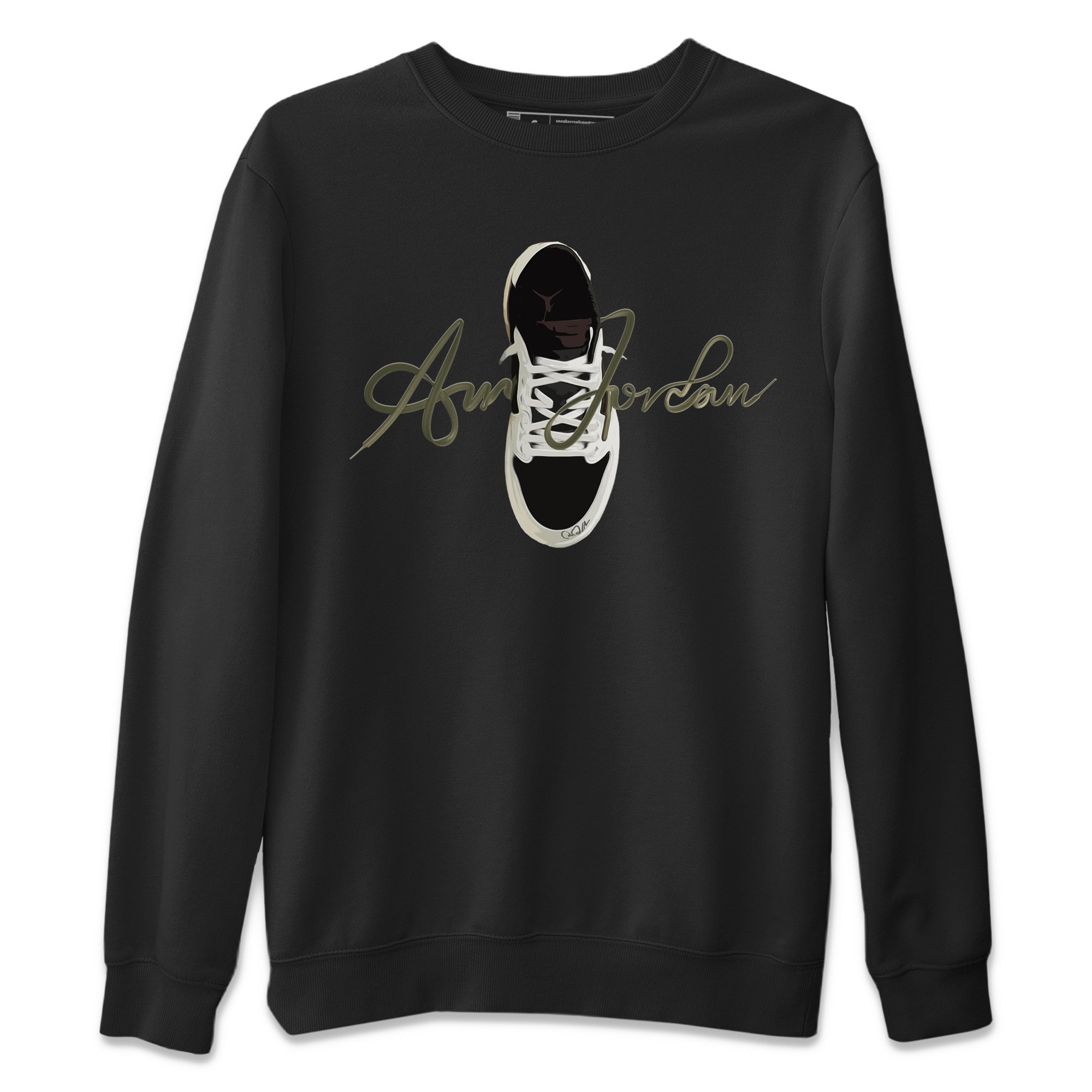Caligraphy Shoe Lace Unisex Sweater – Air Jordan 1 Travis Scott Olive, Sneakers Matching Sweater