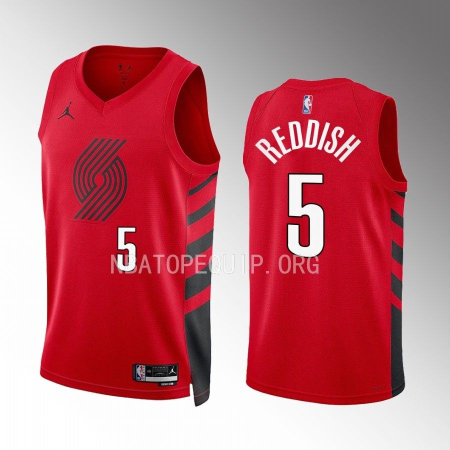 Cam Reddish 2022-23 Portland Trail Blazers Red #5 Statement Edition Jersey Swingman