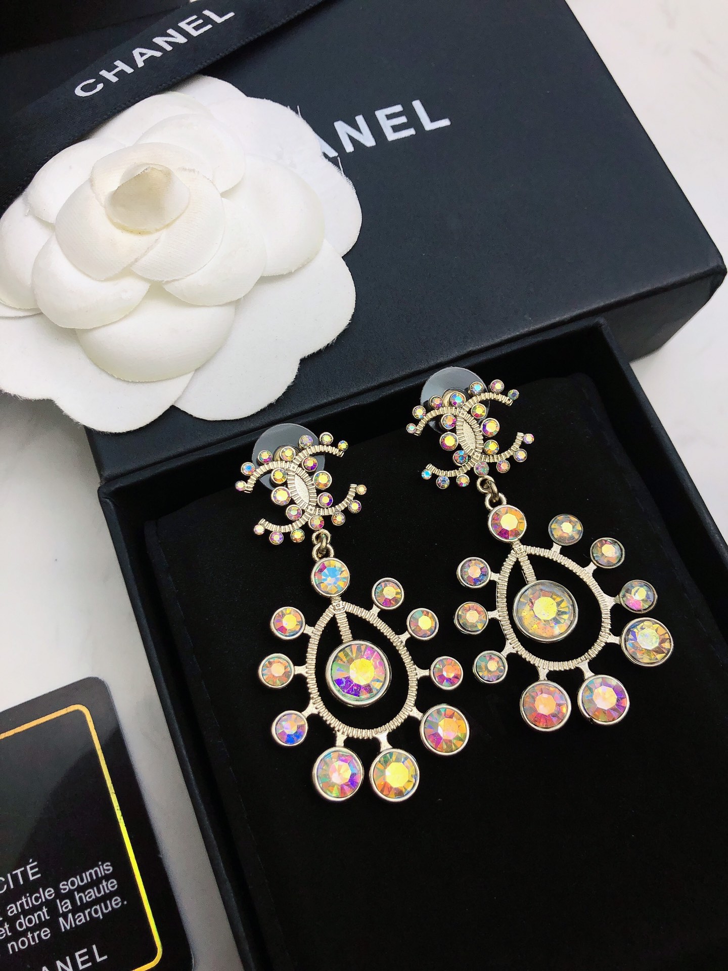 Chanel Big Name Earrings Gold For Women