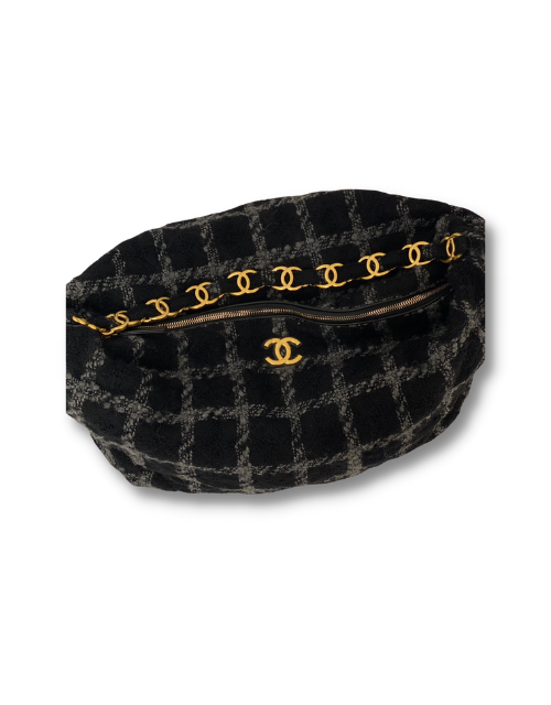 Chanel Maxi Hobo Bag Black For Women 17.6in/45cm