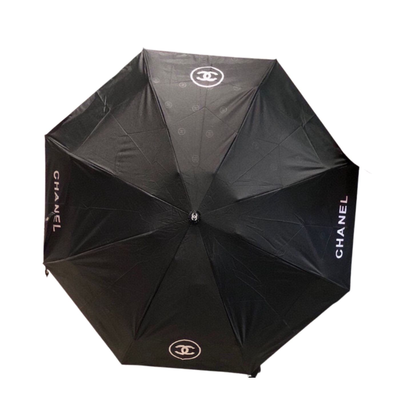 Chanel Nylon CC Folding Umbrella Black