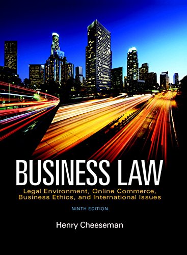Business Law 9th 9E Henry Cheeseman