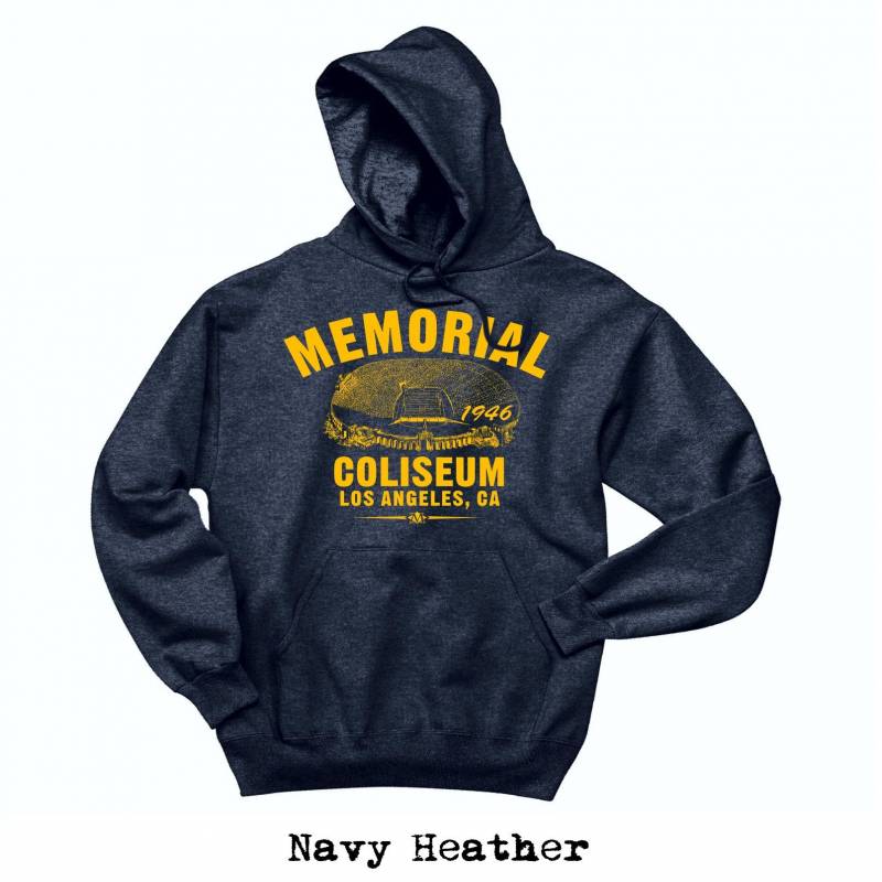 Crushtee Memorial Coliseum 1946 Football Crewneck or Hoodie Home Of Your Los Angeles Rams and USC Trojans Any 2 Tees For 33 Long Sleeve Hoodie