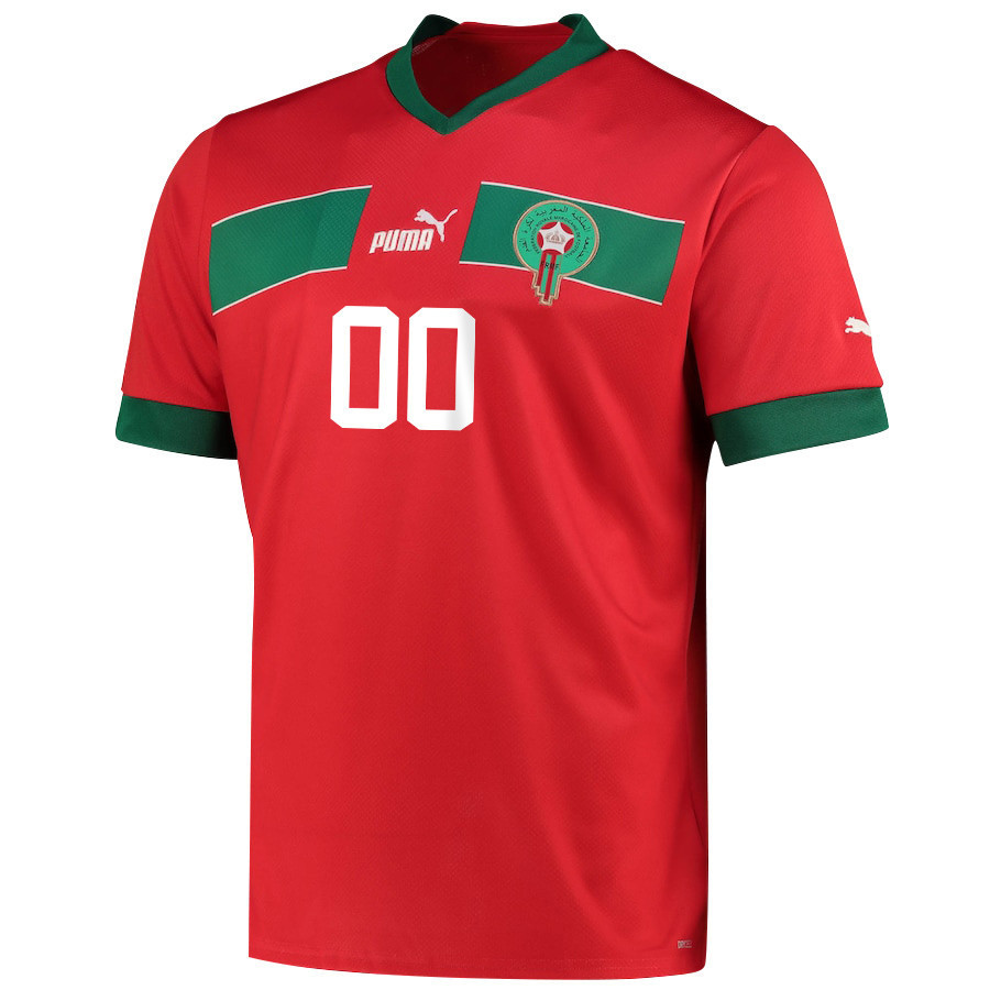 Custom 00 – Morocco National Team Qatar World Cup 2022-23 Home  Soccer Jersey