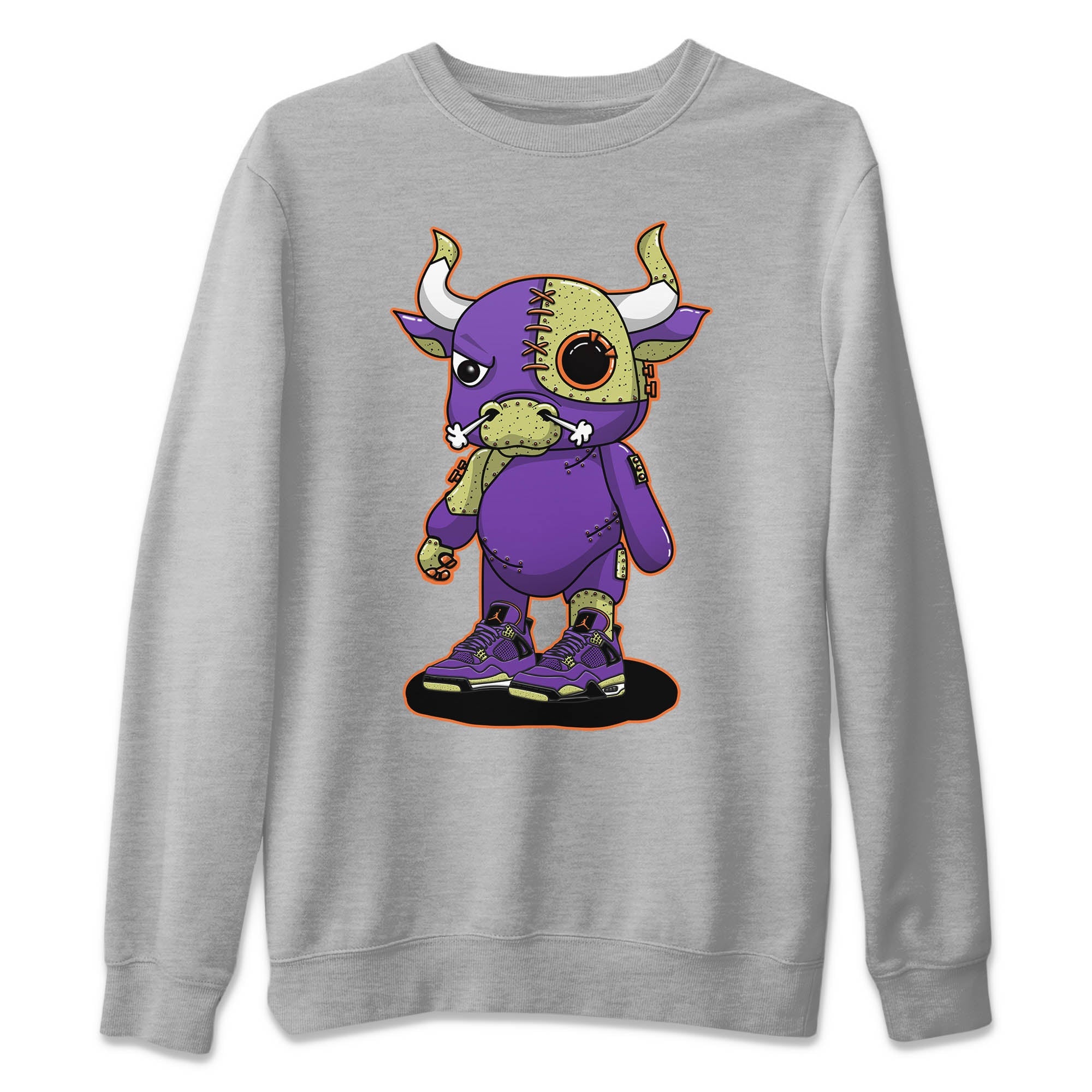 Cyborg Bull Unisex Sweater – Air Jordan 4 Canyon Purple, Sneakers Matching Sweater