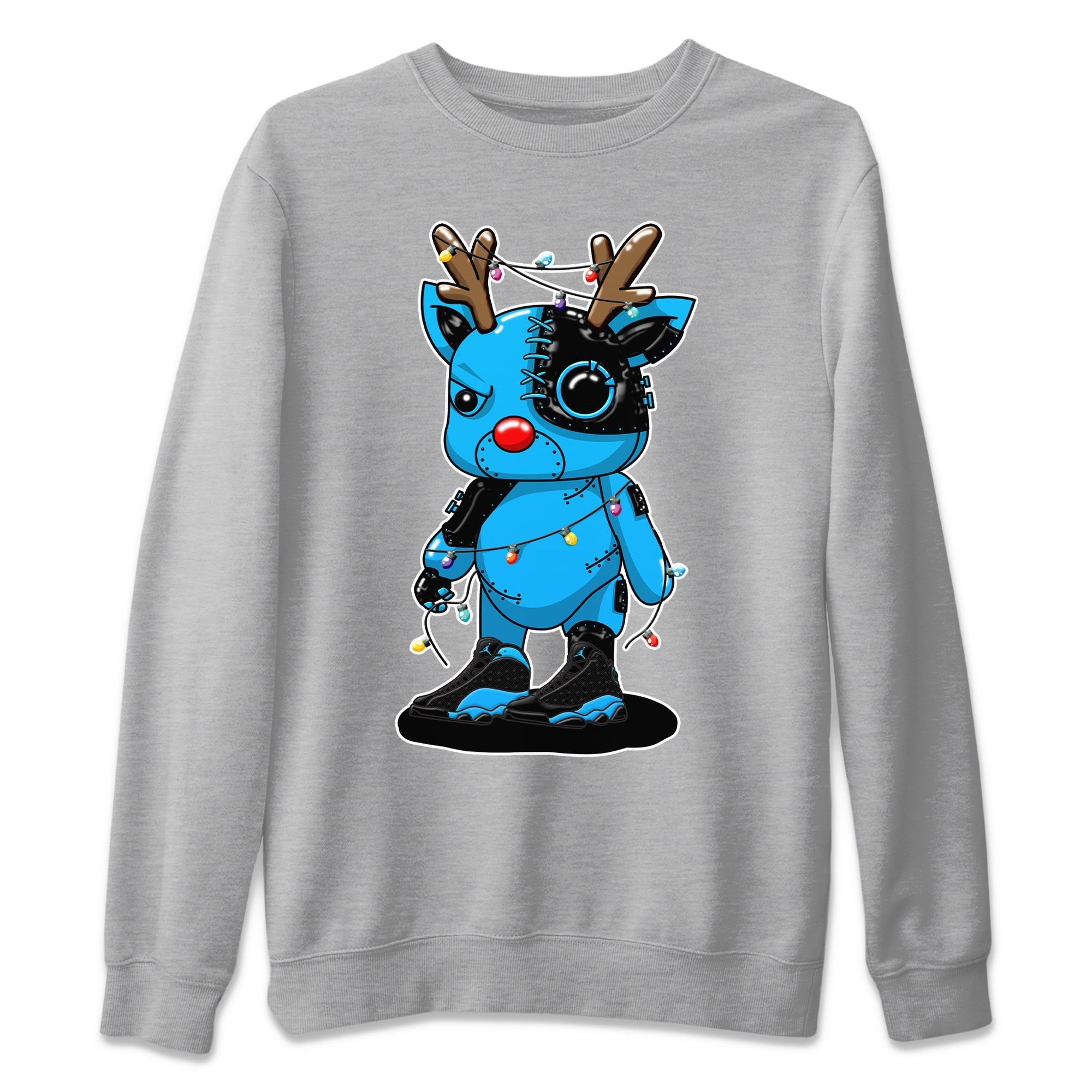 Cyborg Reindeer Unisex Sweater – Air Jordan 13 UNC, Sneakers Matching Sweater