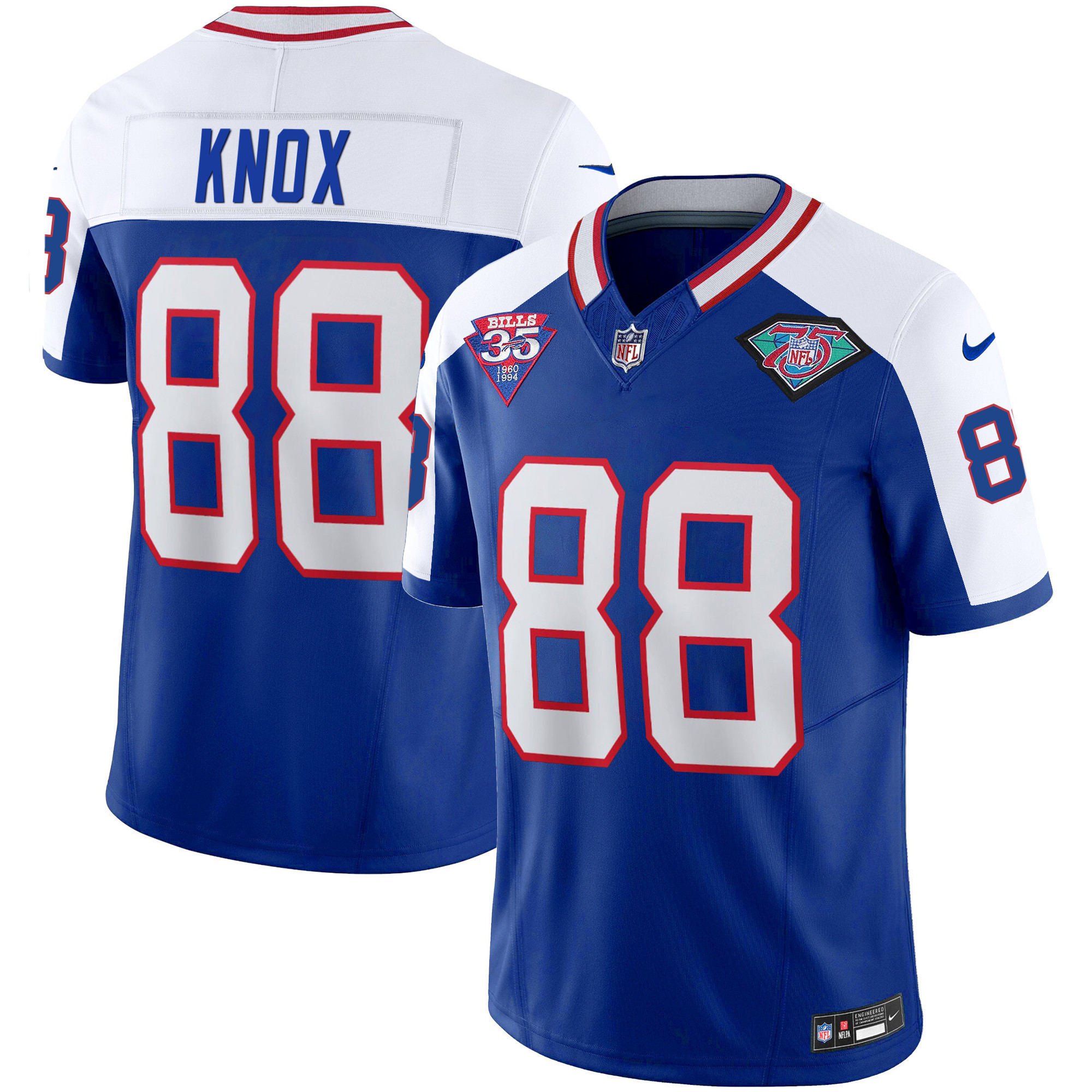 Dawson Knox Youth's Buffalo Bills 1994 Throwback Vapor Alternate Jersey - All Stitched 
