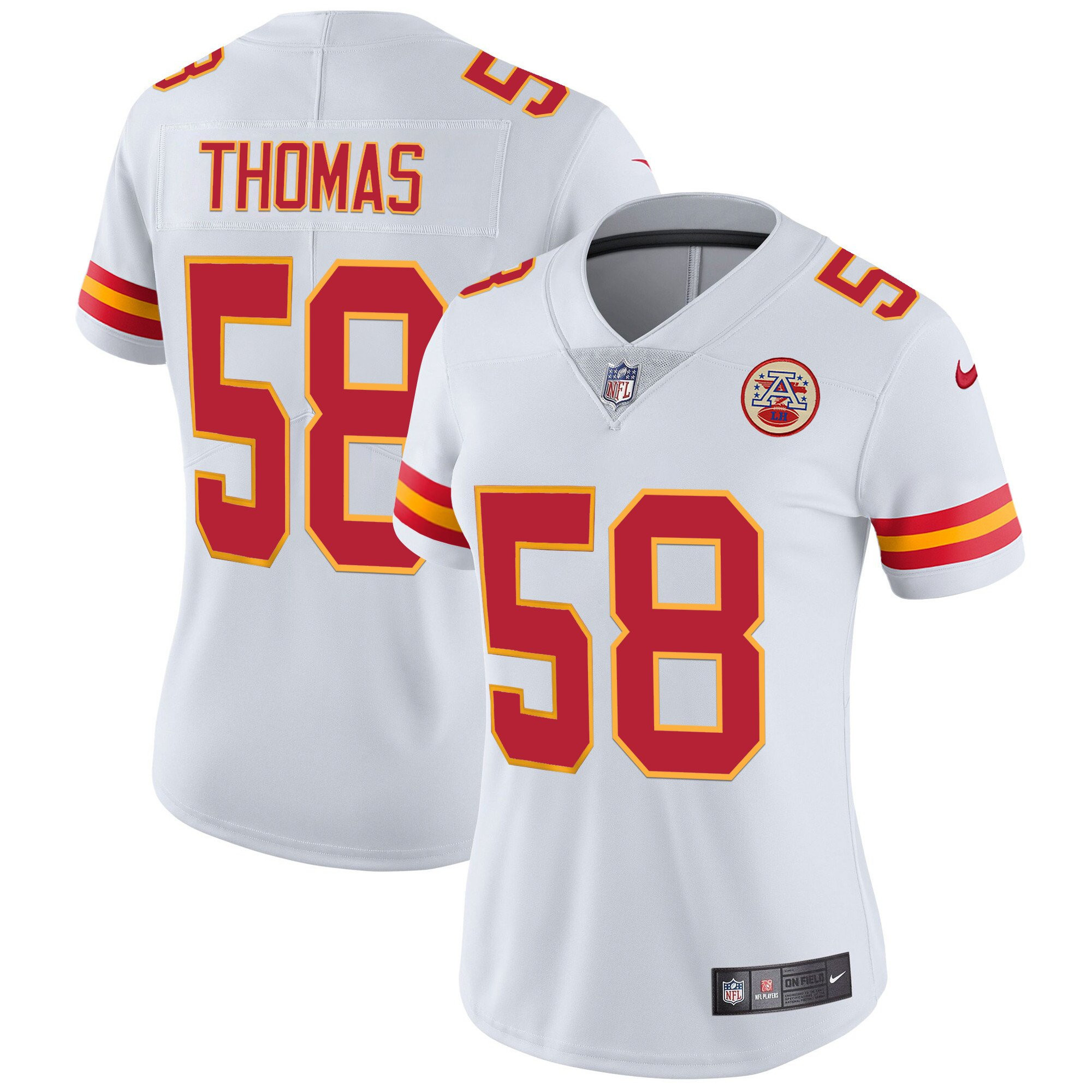 Derrick Thomas Women's Kansas City Chiefs Player Vapor White Jersey - All Stitched 