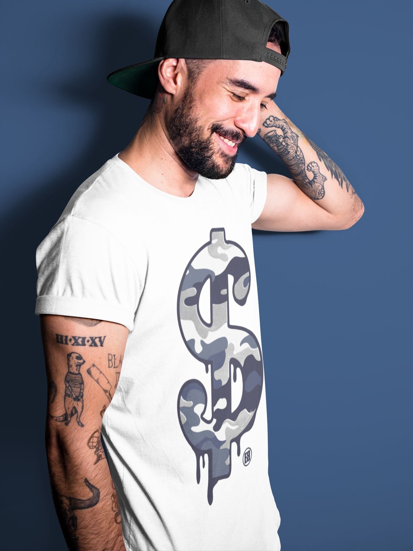 Dollar Camo Unisex Sweater – Air Jordan 1 Midnight Navy, Sneakers Matching Sweater