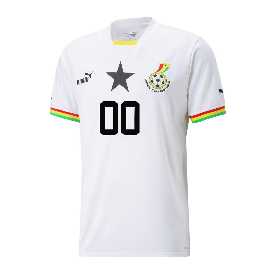 Ghana National Team 2022-23 Qatar World Cup Custom 00 Home Men Soccer Jersey – White