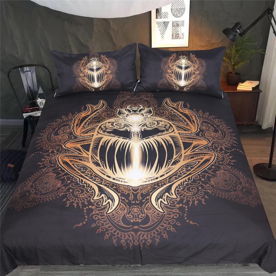 Golden Beetle 3D Customized Duvet Cover Bedding Set