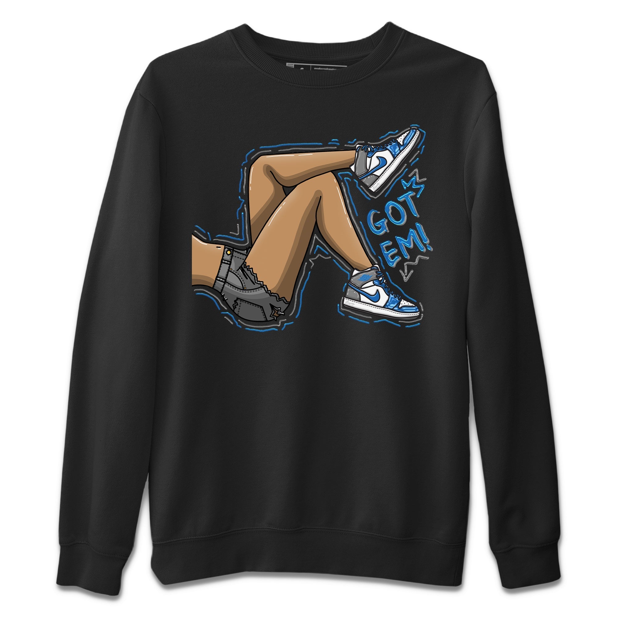 Got Em Legs Unisex Sweater – Air Jordan 1 True Blue, Sneakers Matching Sweater