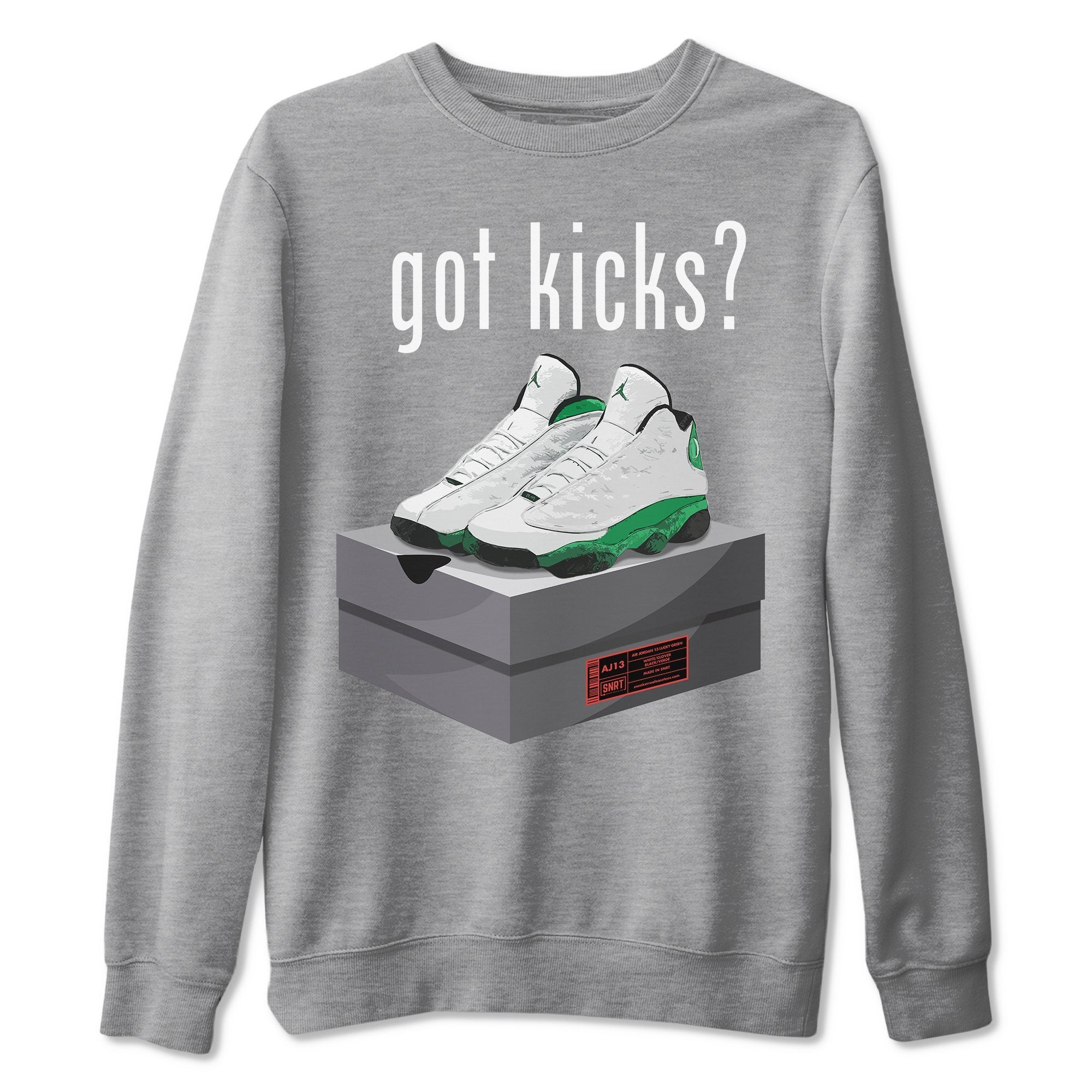 Got Kicks Unisex Sweater – Air Jordan 13 Lucky Green, Sneakers Matching Sweater