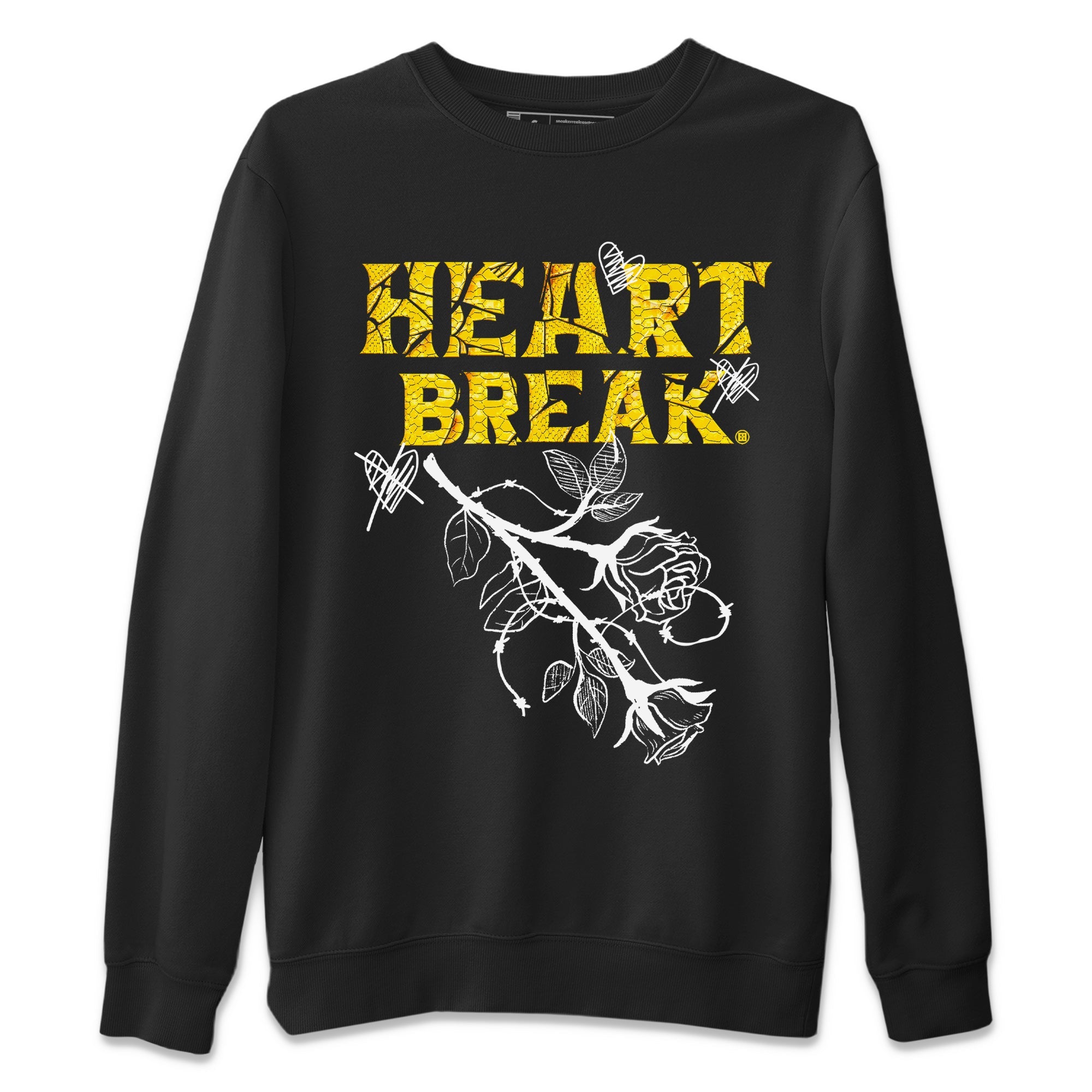Heart Break Unisex Sweater – Air Jordan 11 Yellow Python, Sneakers Matching Sweater