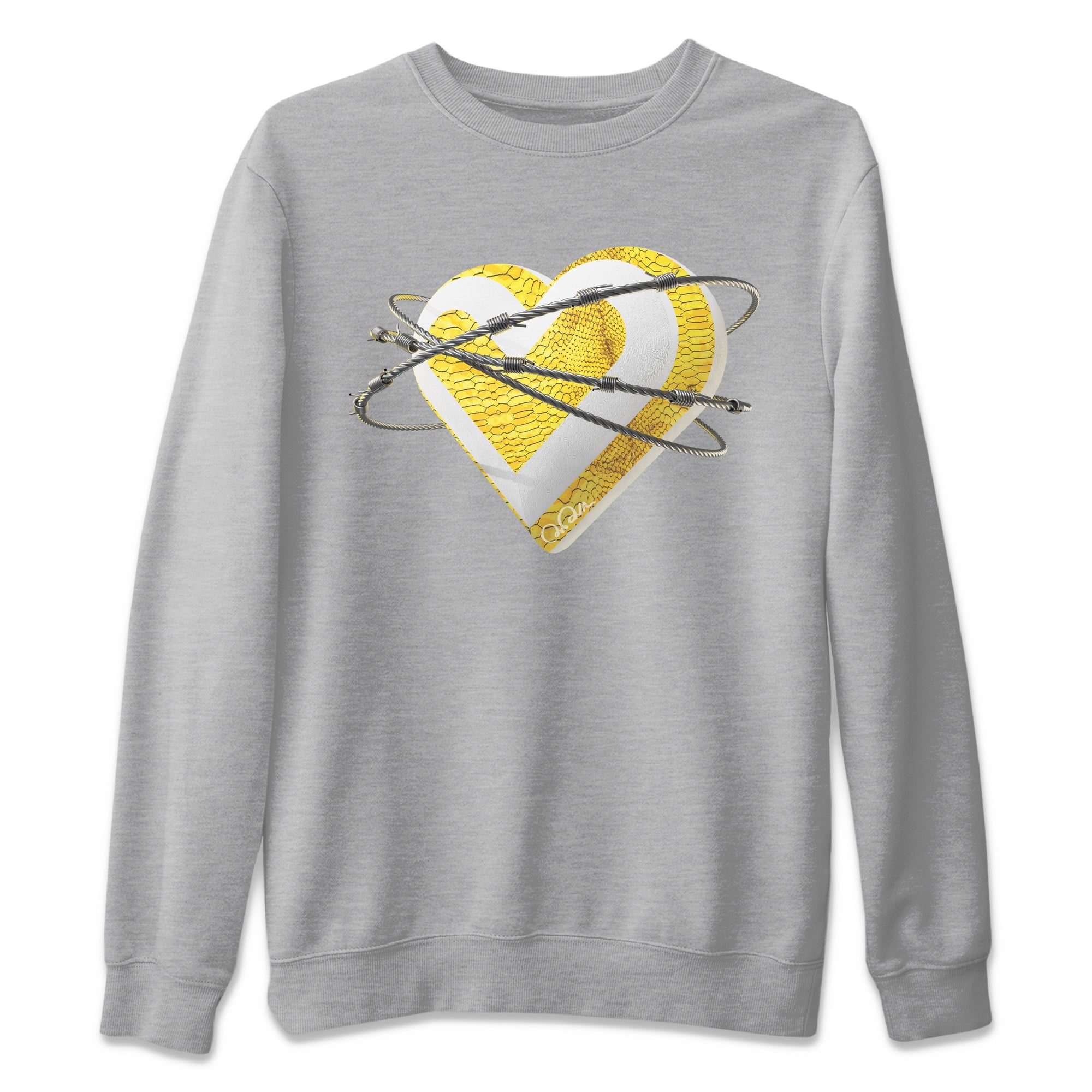 Heart Lover Unisex Sweater – Air Jordan 11 Yellow Python, Sneakers Matching Sweater