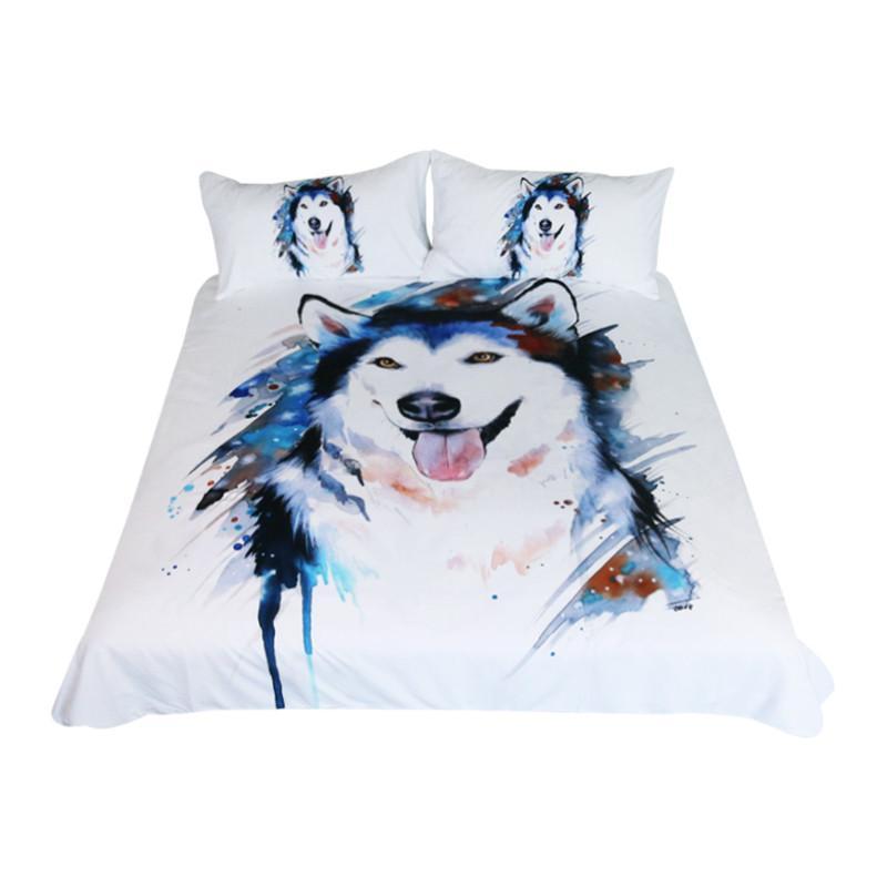 Husky By Pixie Cold Art 3D Customized Duvet Cover Bedding Set