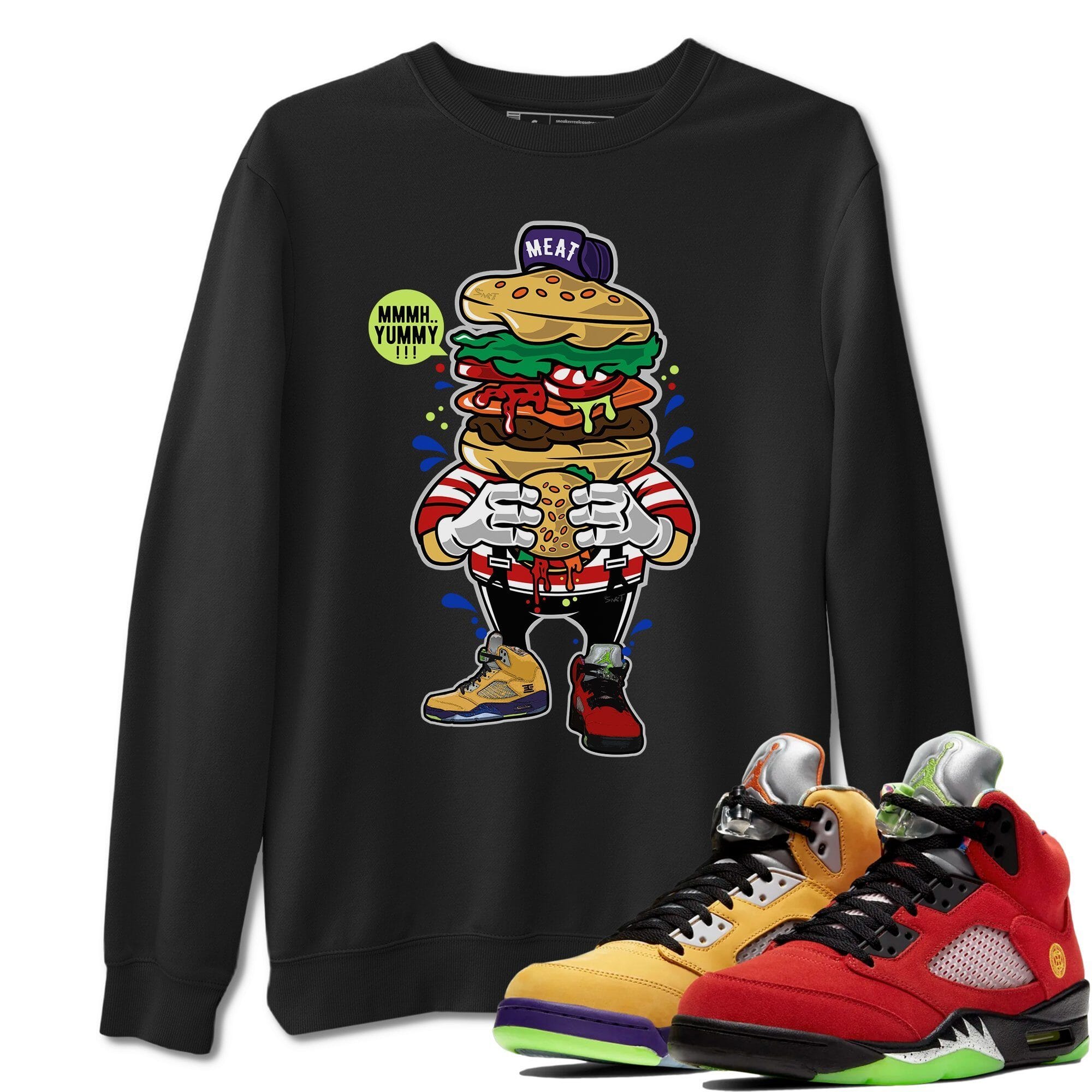I Love Burger Unisex Sweater – Air Jordan 5 What The, Sneakers Matching Sweater
