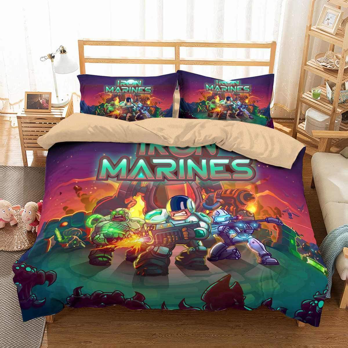 Iron Marines 3D Customized Duvet Cover Bedding Set