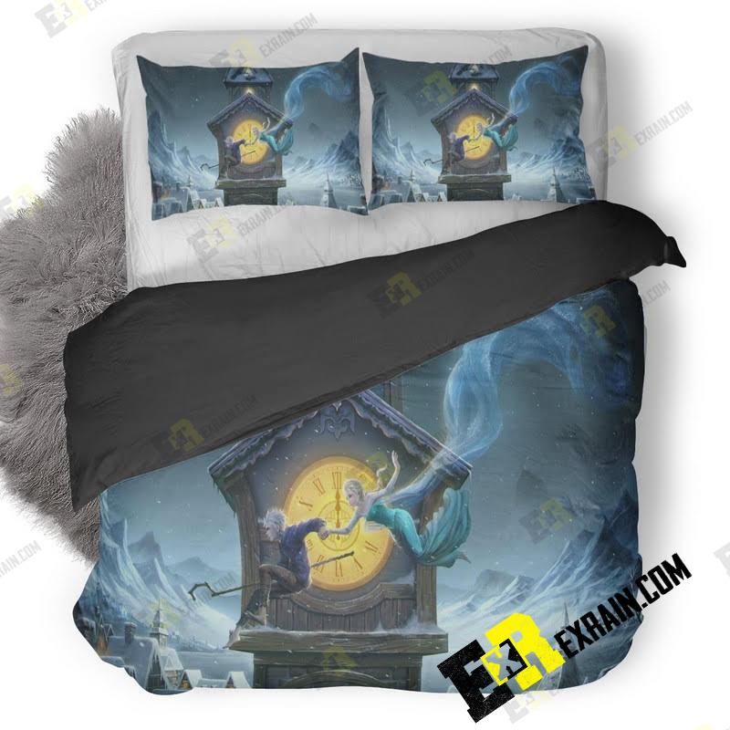 Jack Frost And Elsa In 3D Customized Duvet Cover Bedding Set