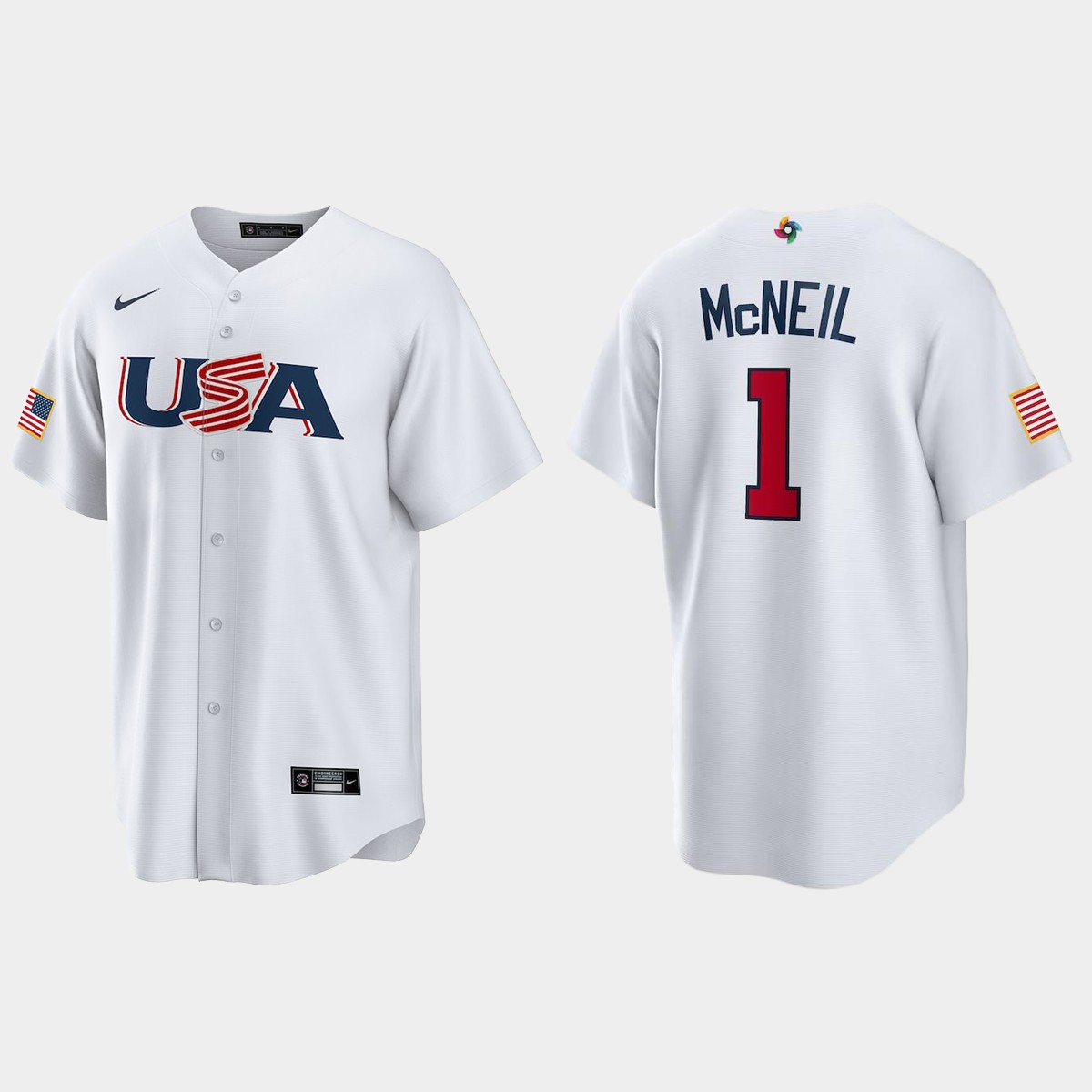 Jeff McNeil New York Mets 2023 World Classic USA Jersey - White