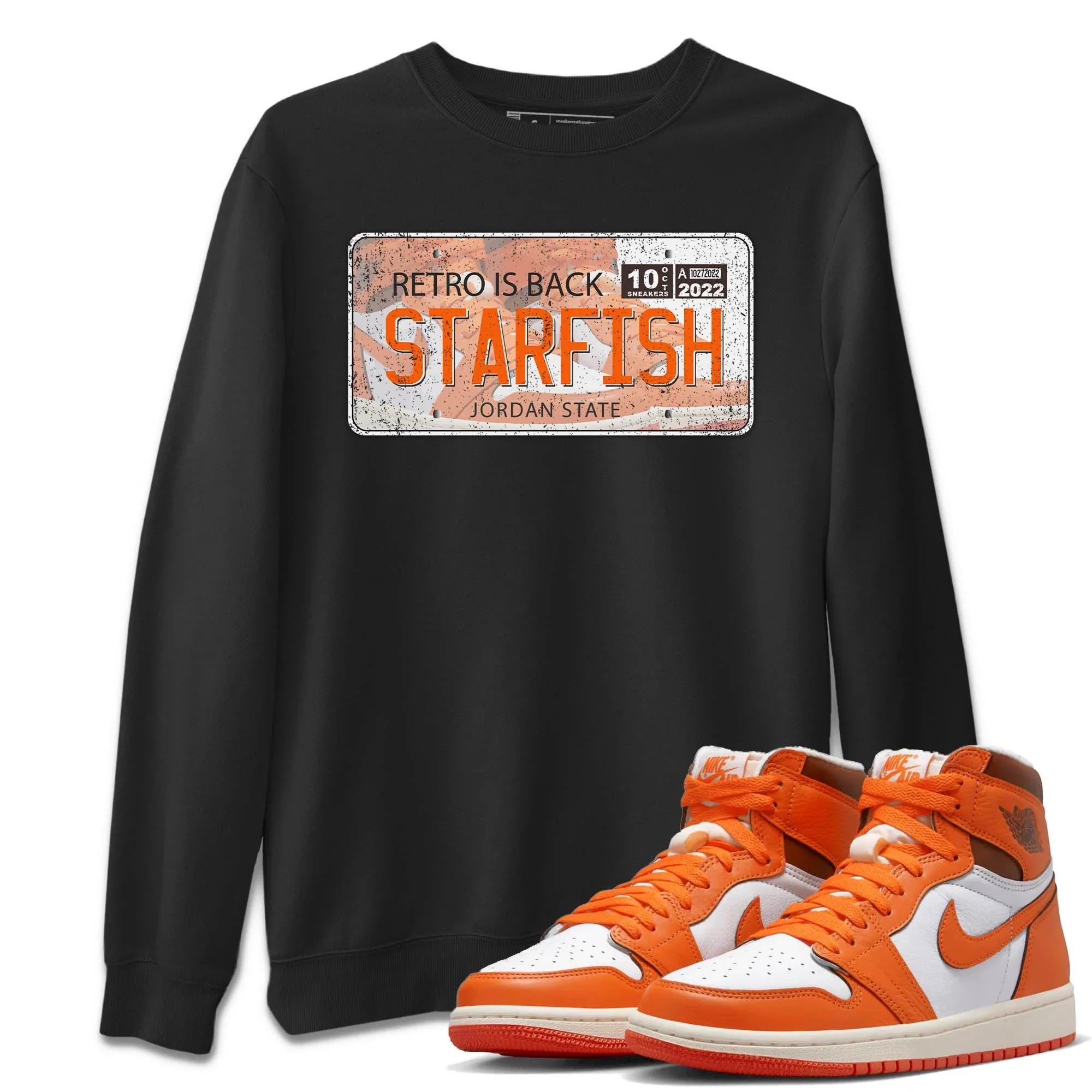 Jordan Plate Unisex Sweater – Air Jordan 1 Starfish, Sneakers Matching Sweater