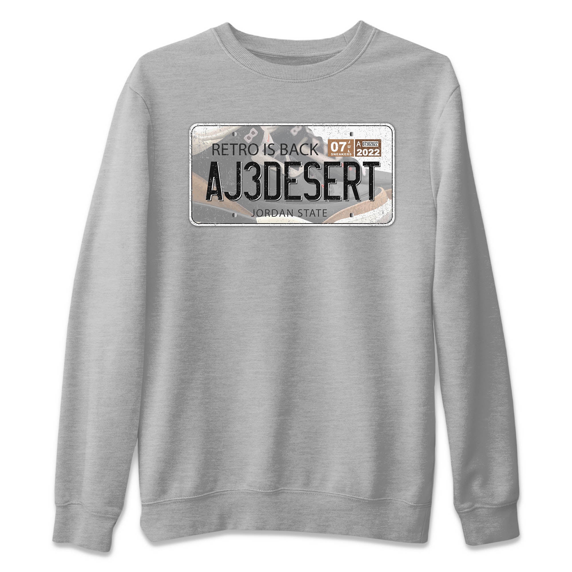 Jordan Plate Unisex Sweater – Air Jordan 3 Desert Elephant, Sneakers Matching Sweater