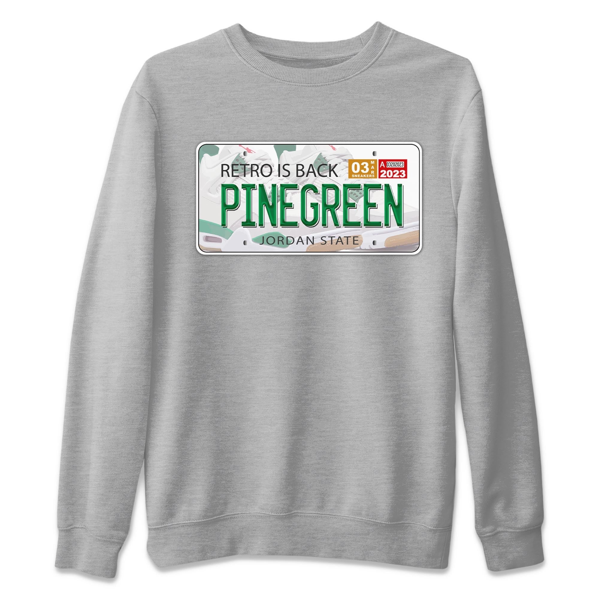Jordan Plate Unisex Sweater – Air Jordan 4 Pine Green, Sneakers Matching Sweater