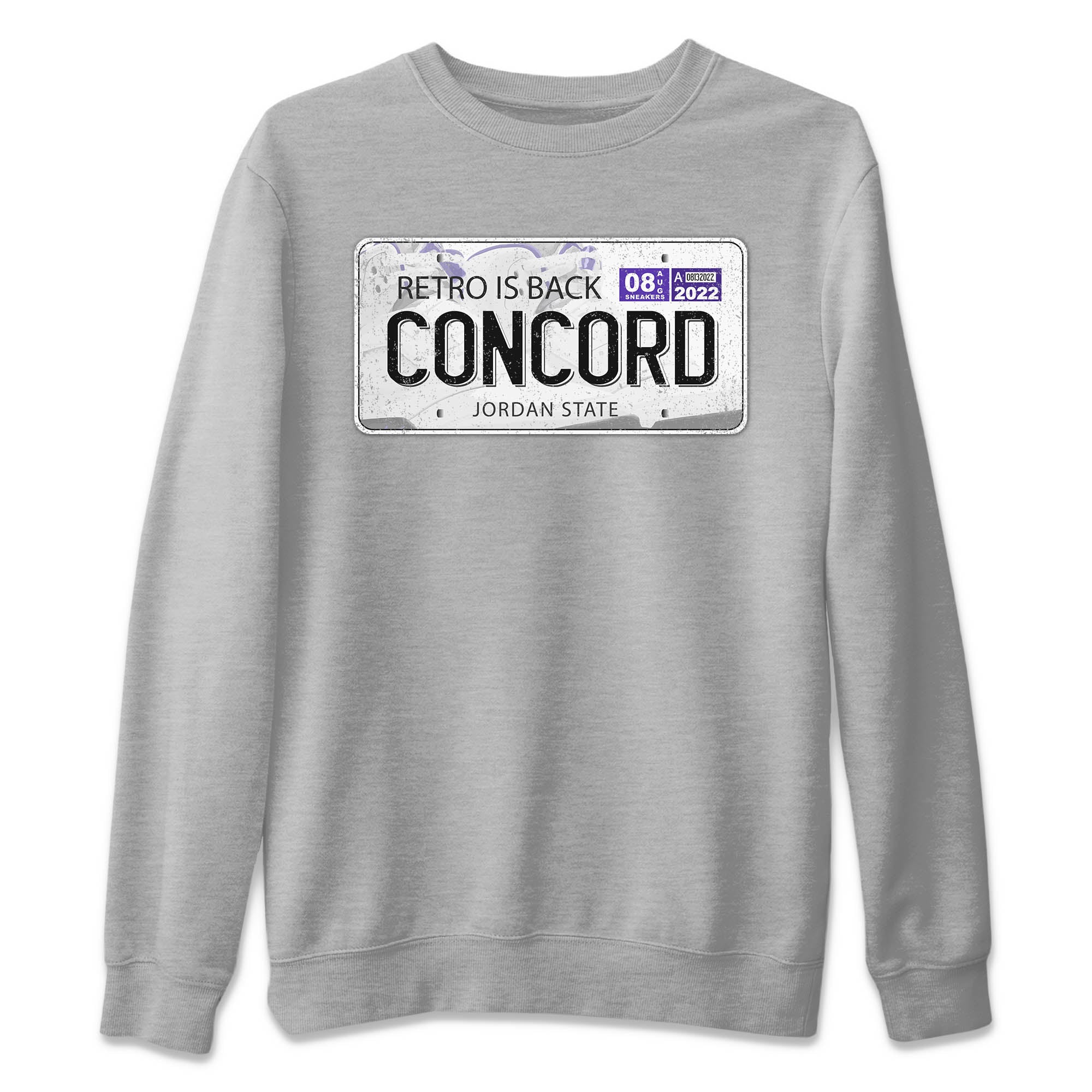 Jordan Plate Unisex Sweater – Air Jordan 5 Concord, Sneakers Matching Sweater