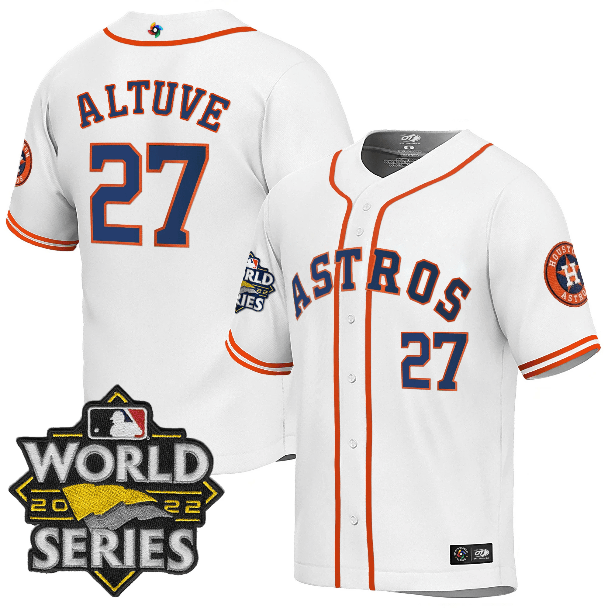 José Altuve Men's Houston Astros World Series Classic Home Jersey - All Stitched