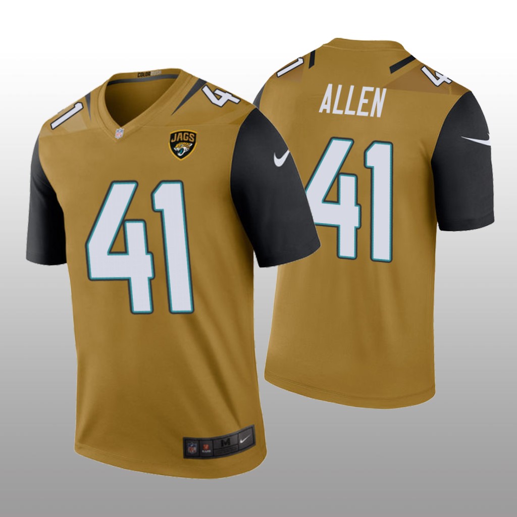 Josh Allen Jacksonville Jaguars Bold Gold NFL Draft Color Rush Legend Jersey